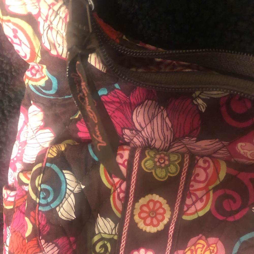 Vera Bradley Pink and Brown Shoulder Bag with Floral Design - Picture 2 of 4
